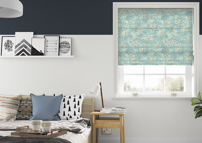 Finch Toile, Delft - Roman Blind - Image 3